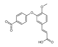 3-[4-methoxy-3-(4-nitrophenoxy)phenyl]prop-2-enoic acid结构式