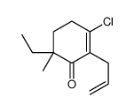 3-chloro-6-ethyl-6-methyl-2-prop-2-enylcyclohex-2-en-1-one Structure