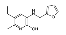 5-ethyl-3-(furan-2-ylmethylamino)-6-methyl-1H-pyridin-2-one结构式