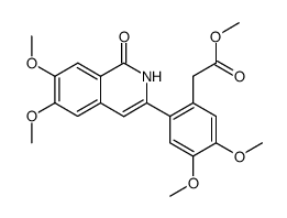 3-(2-(methoxycarbonyl-methyl)-4,5-dimethoxyphenyl)-6,7-dimethoxy-1(2H)-isoquinolone Structure