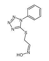 (Z)-2-(phenyl-5(1H)-tetrazolylthio)acetaldehyde oxime Structure