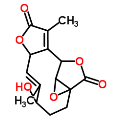 4-Hydroxy-5,10-dimethyl-8,14,16-trioxatetracyclo[10.2.2.01,13.07,11]hexadeca-5,10-diene-9,15-dione Structure