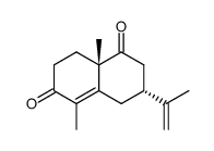 (3R,8aS)-3-Isopropenyl-5,8a-dimethyl-3,4,8,8a-tetrahydro-2H,7H-naphthalene-1,6-dione结构式