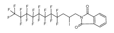 2-(4,4,5,5,6,6,7,7,8,8,9,9,10,10,11,11,11-heptadecafluoro-2-iodo-undecyl)-isoindole-1,3-dione结构式