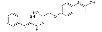 N-[4-[2-oxo-2-[2-(phenylcarbamothioyl)hydrazinyl]ethoxy]phenyl]acetamide Structure
