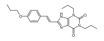 (E)-1,3-Dipropyl-8-(2-(4-propoxyphenyl)ethenyl)-3,7-dihydro-1H-purine- 2,6-dione结构式