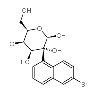 2-(6-溴萘)-beta-d-半乳糖吡喃糖苷结构式