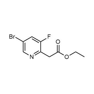 ethyl2-(5-bromo-3-fluoropyridin-2-yl)acetate Structure