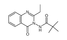 2-ethyl-3-(pivaloylamino)-4(3H)-quinazolinone结构式