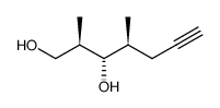 (2R,3S,4S)-2,4-dimethylhept-6-yne-1,3-diol结构式