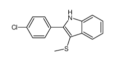 2-(4-chlorophenyl)-3-methylsulfanyl-1H-indole结构式