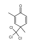 4-Trichlormethyl-2,4-dimethyl-cyclohexa-2,5-dien-1-on结构式