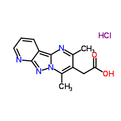 (2,4-Dimethylpyrido[2',3':3,4]pyrazolo[1,5-a]pyrimidin-3-yl)acetic acid hydrochloride (1:1)结构式