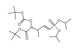 diisopropyl (E)-{3-[(tert-butoxycarbonyl)(tert-butoxycarbonyloxy)amino]-1-butenyl}phosphonate结构式