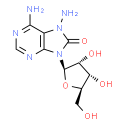 6,7-Diamino-9-β-D-ribofuranosyl-7H-purin-8(9H)-one structure