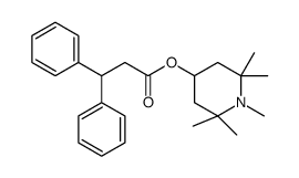 Propionic acid, 3,3-diphenyl-, 1,2,2,6,6-pentamethyl-4-piperidinyl est er结构式