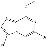 3,6-Dibromo-8-methoxy-imidazo[1,2-a]pyrazine结构式