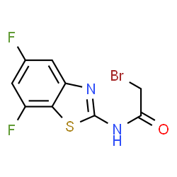 2-(BROMOACETAMIDO)-5,7-DIFLUORO-1,3-BENZOTHIAZOLE结构式