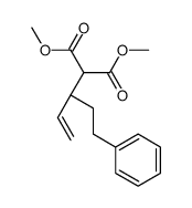 dimethyl 2-[(3S)-5-phenylpent-1-en-3-yl]propanedioate结构式