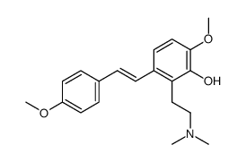 3-Hydroxy-4,4'-dimethoxy-2-<2-dimethylamino-aethyl>-trans-Stilben结构式