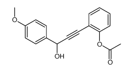 3-(o-acetoxyphenyl)-1-(p-methoxyphenyl)prop-2-yn-ol结构式