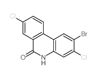 6(5H)-Phenanthridinone,2-bromo-3,8-dichloro-结构式