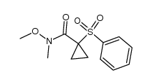 N-methoxy-N-methyl-1-(phenylsulfonyl)cyclopropanecarboxamide结构式