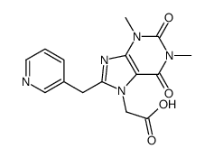 2-[1,3-dimethyl-2,6-dioxo-8-(pyridin-3-ylmethyl)purin-7-yl]acetic acid结构式