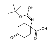 Cyclohexanecarboxylic acid, 1-[[(1,1-dimethylethoxy)carbonyl]amino]-4-oxo- (9CI) Structure