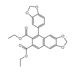 diethyl 5-benzo[1,3]dioxol-5-yl-naphtho[2,3-d][1,3]dioxole-6,7-dicarboxylate Structure