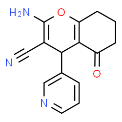 2-amino-5-oxo-4-pyridin-3-yl-5,6,7,8-tetrahydro-4H-chromene-3-carbonitrile Structure