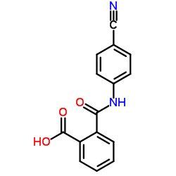 2-[(4-cyanoanilino)carbonyl]benzoic acid structure