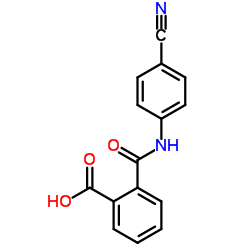 2-[(4-cyanoanilino)carbonyl]benzoic acid Structure