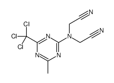 2-[cyanomethyl-[4-methyl-6-(trichloromethyl)-1,3,5-triazin-2-yl]amino]acetonitrile Structure