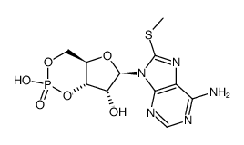 8-(methylthio)cyclic 3',5'-adenosine monophosphate structure