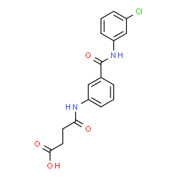 4-{3-[(3-chloroanilino)carbonyl]anilino}-4-oxobutanoic acid结构式