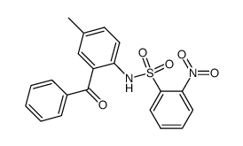 N-(2-benzoyl-4-methylphenyl)-2-nitrobenzenesulfonamide结构式