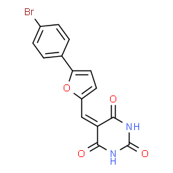 5-[[5-(4-bromophenyl)furan-2-yl]methylidene]-1,3-diazinane-2,4,6-trione结构式