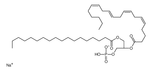 sodium,[(2R)-2-[(5Z,8Z,11Z,14Z)-icosa-5,8,11,14-tetraenoyl]oxy-3-octadecanoyloxypropyl] hydrogen phosphate Structure