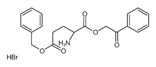 5-O-benzyl 1-O-phenacyl (2S)-2-aminopentanedioate,hydrobromide Structure
