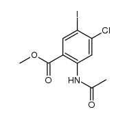 methyl 2-N-acetylamino-4-chloro-5-iodobenzoate Structure