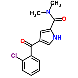 4-(2-Chlorobenzoyl)-N,N-dimethyl-1H-pyrrole-2-carboxamide结构式