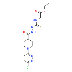 ETHYL 2-([(2-([1-(6-CHLORO-3-PYRIDAZINYL)-4-PIPERIDINYL]CARBONYL)HYDRAZINO)CARBOTHIOYL]AMINO)ACETATE Structure