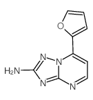 7-(2-呋喃基)[1,2,4]三唑并[1,5-a]嘧啶-2-基胺结构式