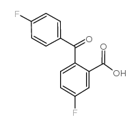 5-FLUORO-2-(4-FLUOROBENZOYL)BENZENECARBOXYLICACID结构式