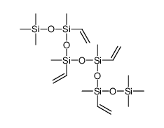 ethenyl-[ethenyl-[ethenyl-(ethenyl-methyl-trimethylsilyloxysilyl)oxy-methylsilyl]oxy-methylsilyl]oxy-methyl-trimethylsilyloxysilane Structure