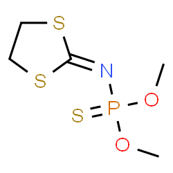 1,3-Dithiolan-2-ylideneamidothiophosphoric acid O,O-dimethyl ester结构式