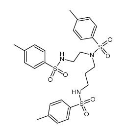 tris(p-tolylsulfonyl)-N-(2-aminoethyl)-1,3-propanediamine结构式