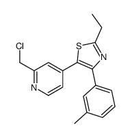 5-[2-(chloromethyl)pyridin-4-yl]-2-ethyl-4-(3-methylphenyl)-1,3-thiazole Structure