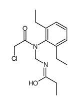 N-[(N-(2-chloroacetyl)-2,6-diethylanilino)methyl]propanamide结构式